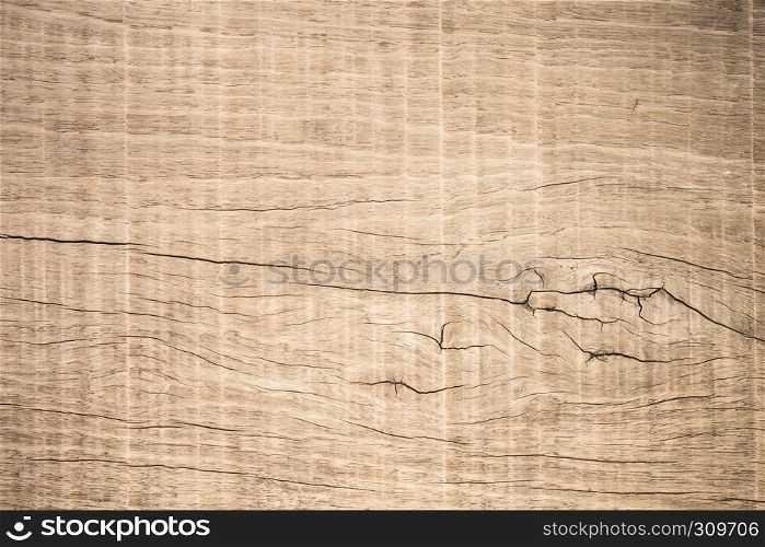 Top view brown wood paneling with crack, Old grunge dark textured wooden background,The surface of the old brown wood texture