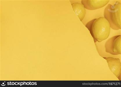 top view bunch lemons with copy space. High resolution photo. top view bunch lemons with copy space. High quality photo