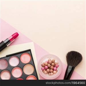 top view collection beauty products with copy space. High resolution photo. top view collection beauty products with copy space. High quality photo
