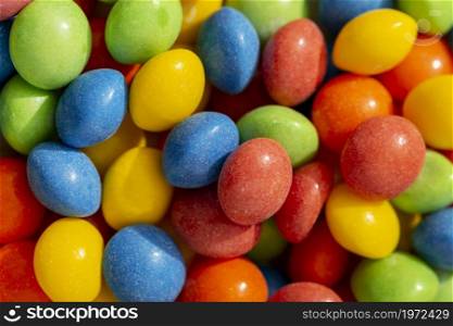 top view colorful jelly beans. High resolution photo. top view colorful jelly beans. High quality photo