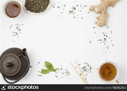 top view composition tea concept. Resolution and high quality beautiful photo. top view composition tea concept. High quality beautiful photo concept