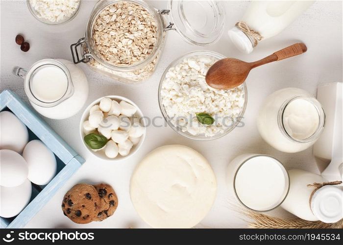 top view dairy products cookies. High resolution photo. top view dairy products cookies. High quality photo