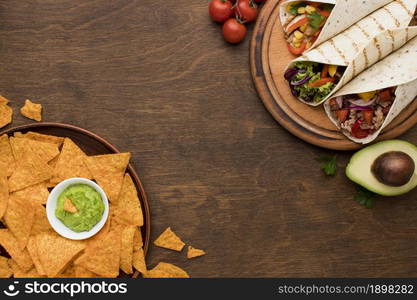 top view delicious mexican food ready be served. Resolution and high quality beautiful photo. top view delicious mexican food ready be served. High quality beautiful photo concept