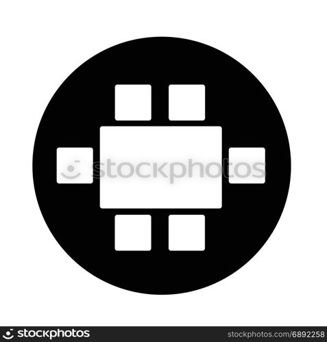 Top View Dinning Furniture Icon