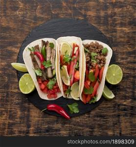 top view fresh mexican food with lime. Resolution and high quality beautiful photo. top view fresh mexican food with lime. High quality beautiful photo concept