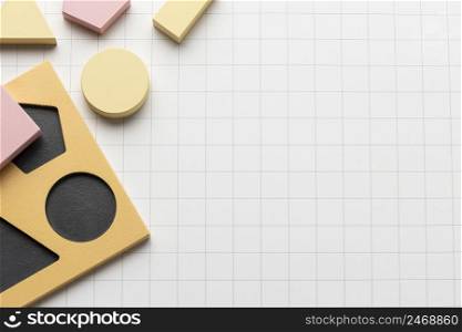 top view geometric shapes with copy space 2