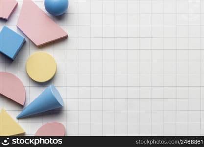 top view geometric shapes with copy space 3