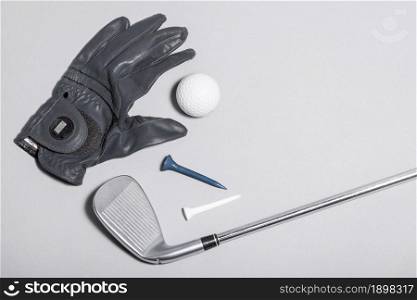top view glove golf equipment. Resolution and high quality beautiful photo. top view glove golf equipment. High quality beautiful photo concept