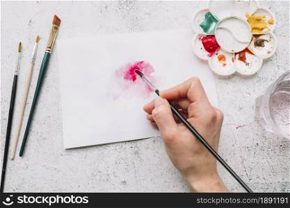 top view hand painting. Resolution and high quality beautiful photo. top view hand painting. High quality and resolution beautiful photo concept
