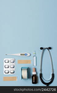 top view health still life arrangement with copy space 2