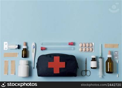 top view health still life assortment with copy space 2