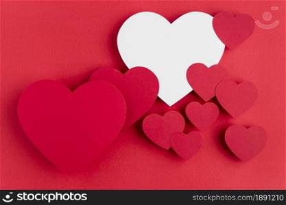 top view hearts arrangement with copy space. Resolution and high quality beautiful photo. top view hearts arrangement with copy space. High quality and resolution beautiful photo concept