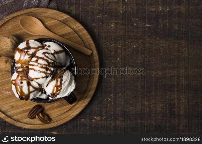top view homemade gelato table. Resolution and high quality beautiful photo. top view homemade gelato table. High quality beautiful photo concept