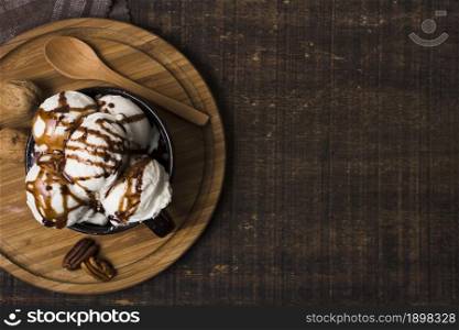 top view homemade gelato table. Resolution and high quality beautiful photo. top view homemade gelato table. High quality beautiful photo concept