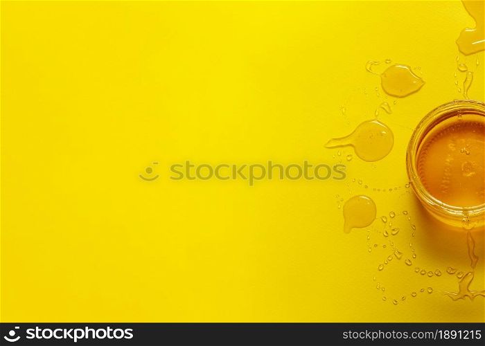 top view homemade honey with copy space. Resolution and high quality beautiful photo. top view homemade honey with copy space. High quality and resolution beautiful photo concept