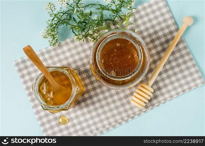 top view honey jars