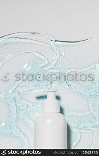 top view hydro alcoholic gel with bottle dispenser