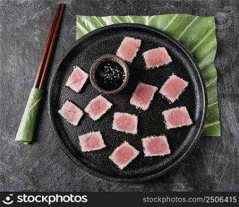 top view japanese dish