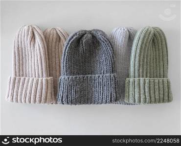 top view knitted caps