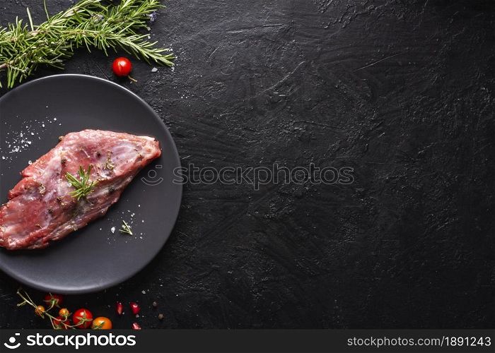 top view meat concept with copy space. Resolution and high quality beautiful photo. top view meat concept with copy space. High quality and resolution beautiful photo concept