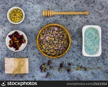 top view medicinal herbs spices 2