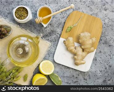 top view medicinal spices herbs 8