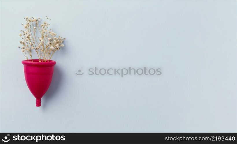 top view menstruation cup