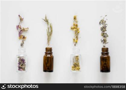 top view natural medicinal herbs bottles. Resolution and high quality beautiful photo. top view natural medicinal herbs bottles. High quality beautiful photo concept