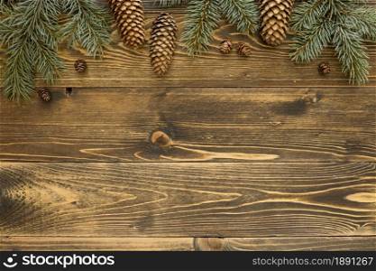 top view natural pine needles wooden board. Resolution and high quality beautiful photo. top view natural pine needles wooden board. High quality and resolution beautiful photo concept