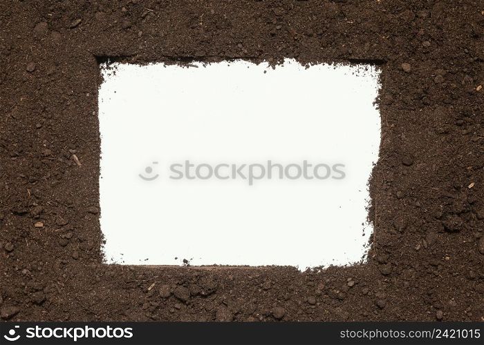 top view natural soil frame