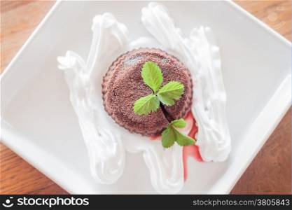 Top view of chocolate lava, stock photo