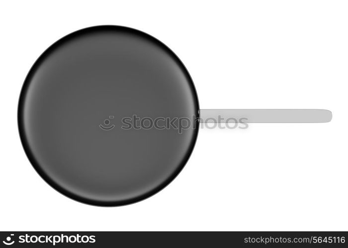 top view of cooking pan isolated on white background