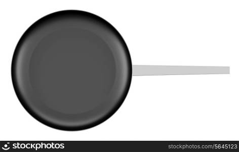 top view of cooking pan isolated on white background