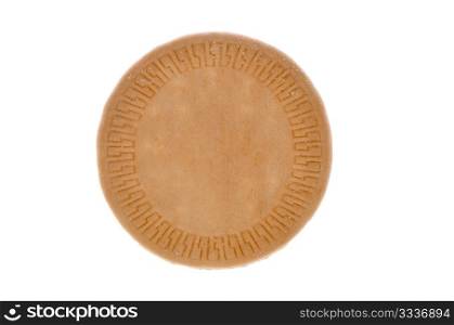 Top view of delicious biscuit isolated on a white background.