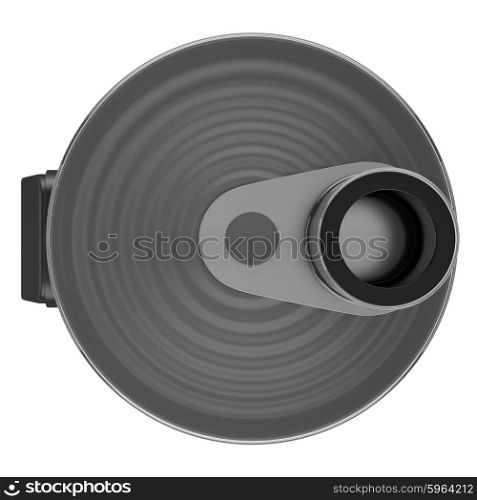 top view of electric salad maker isolated on white background