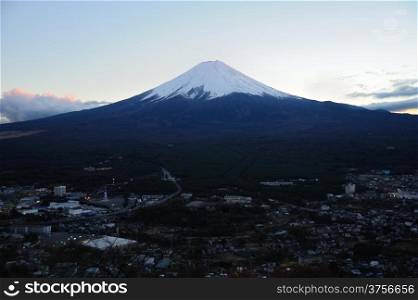 Top view of Fuji mountain