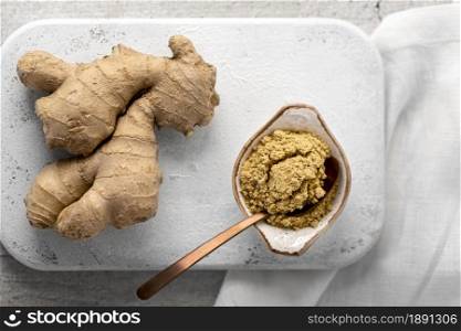 top view of ginger food concept. Resolution and high quality beautiful photo. top view of ginger food concept. High quality and resolution beautiful photo concept