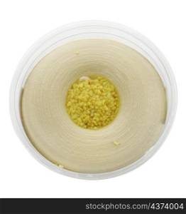 Top View Of Hummus Dip With Garlic