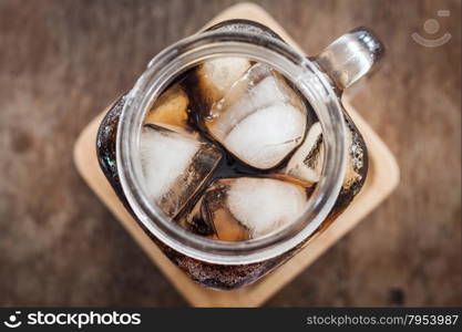 Top view of iced cola, stock photo