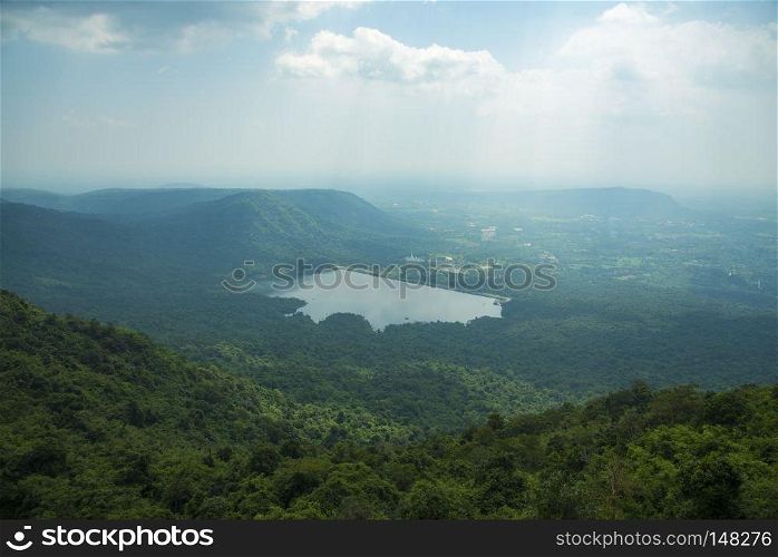 top view of mountain landscape