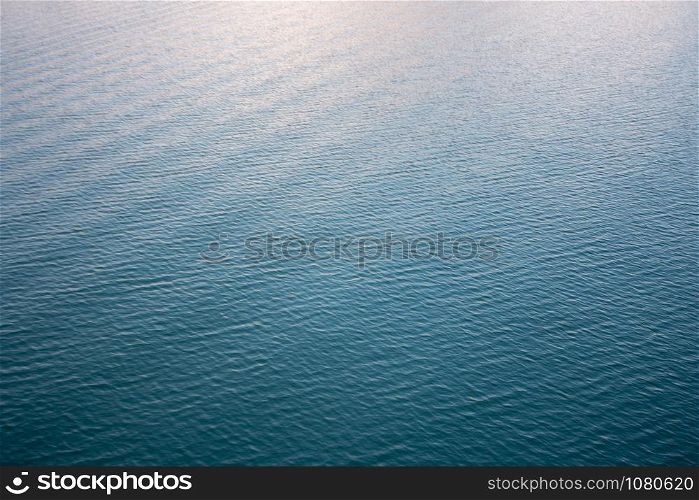 top view of soft wave on river at evening. soft focus and low key.