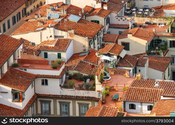 Top view of the historic center of Florence, Italy