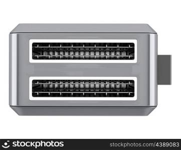 top view of toaster isolated on white background