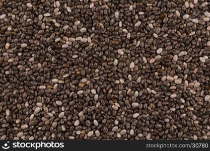 Top view on chia seeds. Can be used for background