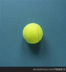 top view one tennis ball. High resolution photo. top view one tennis ball. High quality photo