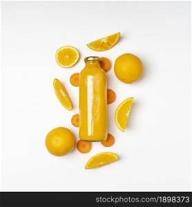 top view orange juice bottle2. Resolution and high quality beautiful photo. top view orange juice bottle2. High quality beautiful photo concept