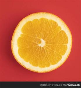 top view orange slice