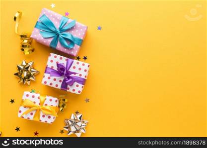 top view party still life. Resolution and high quality beautiful photo. top view party still life. High quality beautiful photo concept