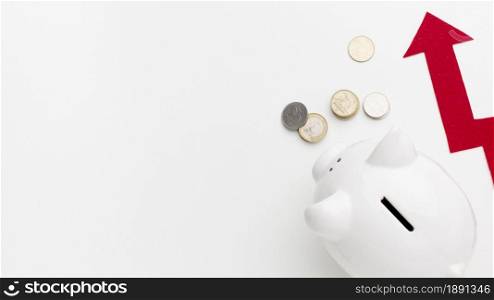 top view piggy bank money. Resolution and high quality beautiful photo. top view piggy bank money. High quality and resolution beautiful photo concept