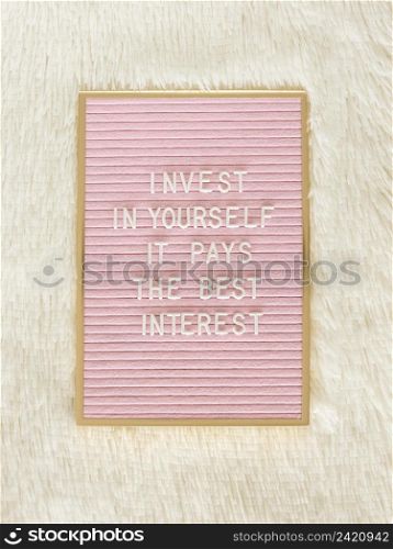 top view pink board soft background